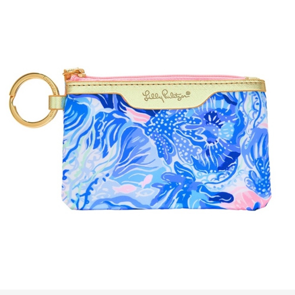 Lilly Pulitzer Top Zip ID Keychain Case